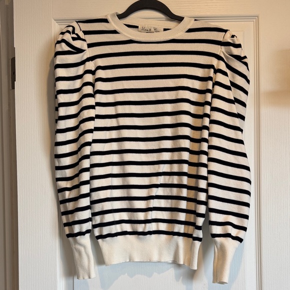 Vine & Love Striped Black and Cream Sweater - Picture 4 of 6